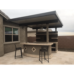 KoKoMo Key Largo Outdoor Kitchen With Built In BBQ Grill With 12 x 14 Patio Cover