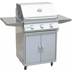 KoKoMo 3 Burner 26 inch Cart Model BBQ Grill With Locking Casters