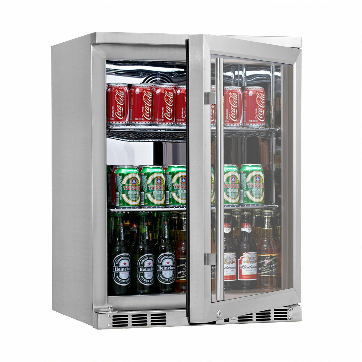 Kings Bottle 24 Inch Under Counter Beer Cooler Drinks Stainless Steel KBU55M
