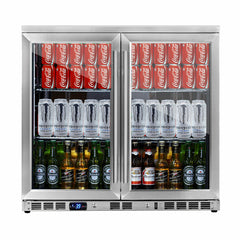 Kings Bottle 36'' Heating Glass 2 Door Built In Beverage Fridge KBU56M