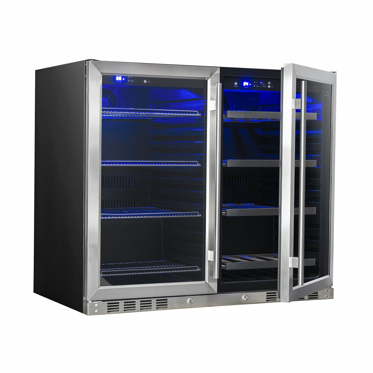 Kings Bottle 39'' Under Counter Wine And Beer Fridge Combo KBU28LRX