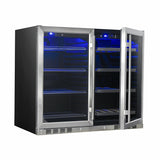 Kings Bottle 39'' Under Counter Wine And Beer Fridge Combo KBU28LRX