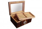 The Ambassador Beveled Glass Top Humidor by Prestige Import Group - 100 Cigar ct