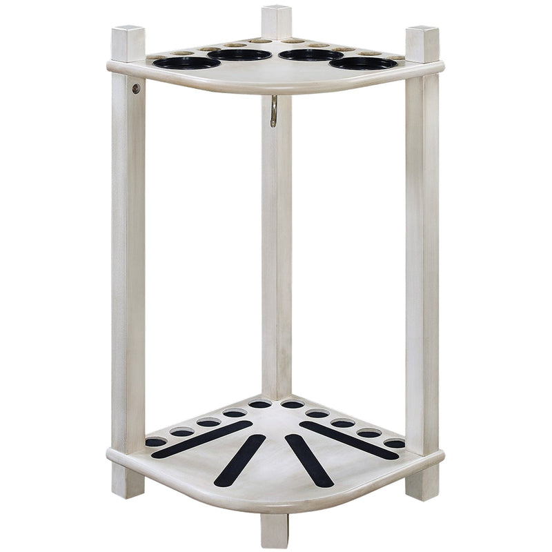 RAM Game Room Floor Cue Rack-Square Leg-Antique White FCR2 AW