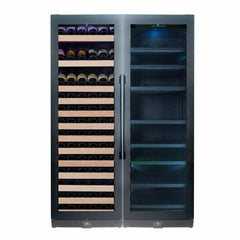 Kings Bottle 72" Large Wine And Beverage Cooler Drinks Combo With Clear Door KBU170BW2-FG