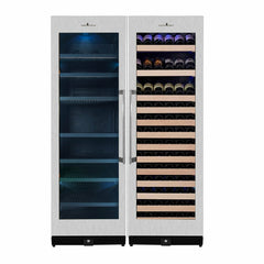 Kings Bottle 72" Large Wine And Beverage Cooler Drinks Combo With Clear Door KBU170BW2-FG