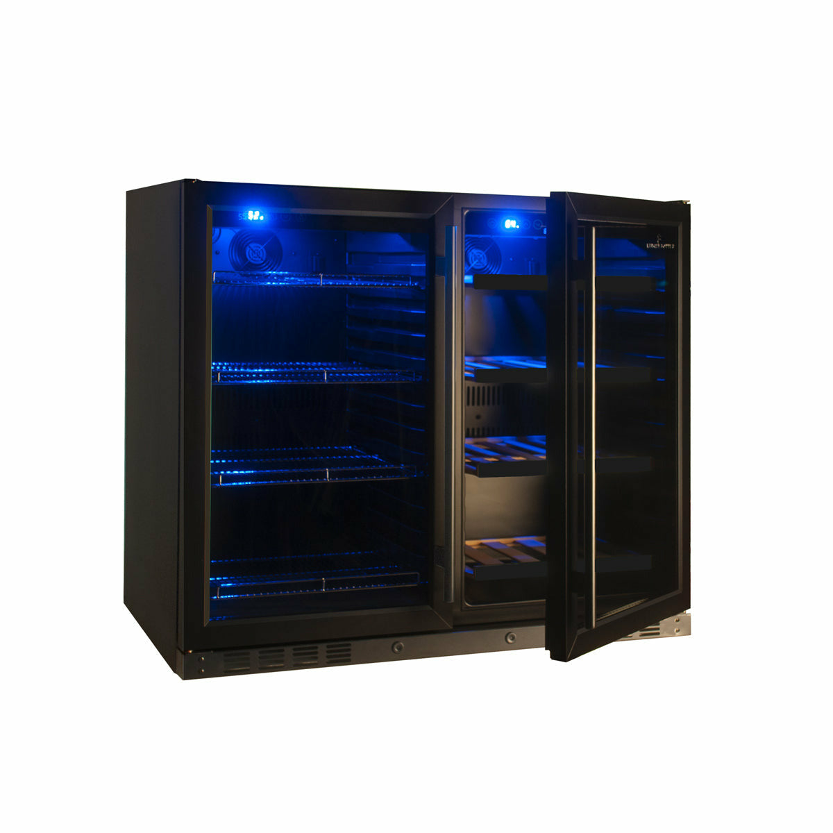 Kings Bottle 39'' Under Counter Wine And Beer Fridge Combo KBU28LRX