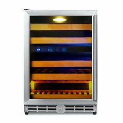 Kings Bottle 44 Bottles 24 Inch Under Counter Dual Zone Wine Cooler Drinks KBU50DX