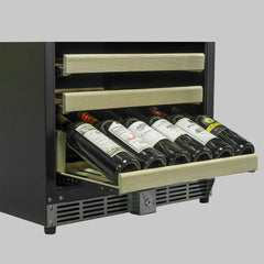 Kings Bottle 46 Bottle 24 Inch Under Counter Wine Fridge Built In KBU50WX