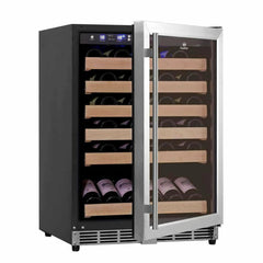 Kings Bottle 46 Bottle 24 Inch Under Counter Wine Fridge Built In KBU50WX