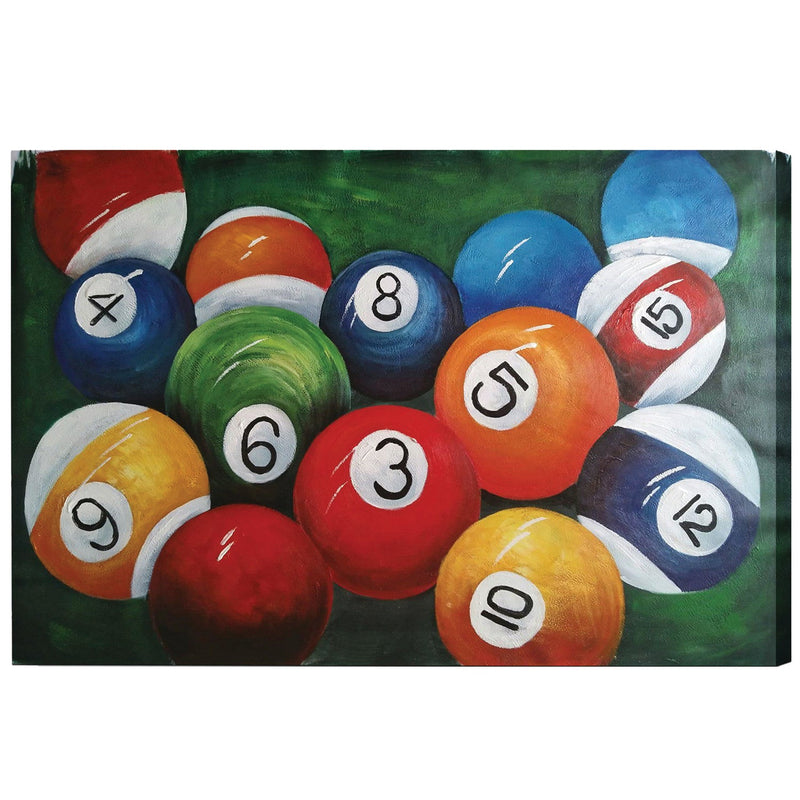 RAM Game Room Oil Painting On Canvas - Billiard Balls Close Up OP11