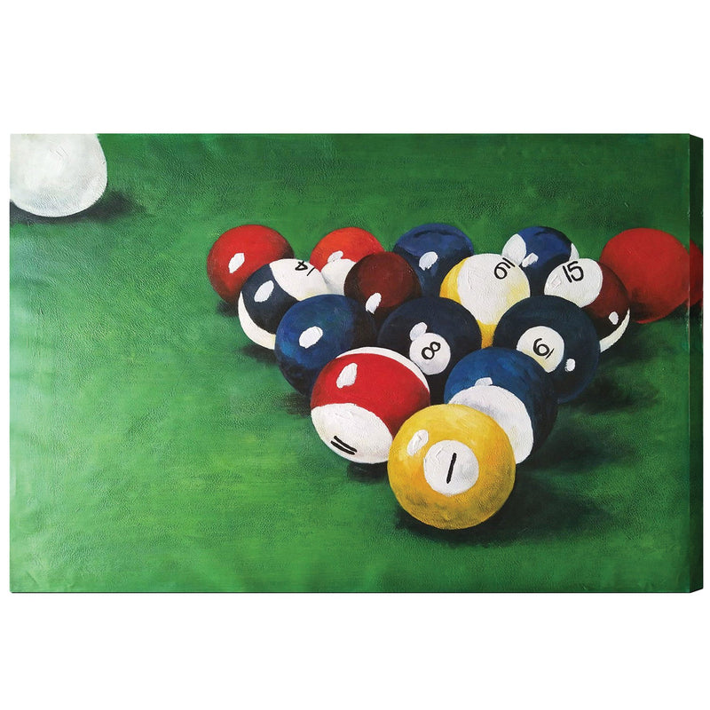 RAM Game Room Oil Painting On Canvas - Racked Billiard Balls OP12