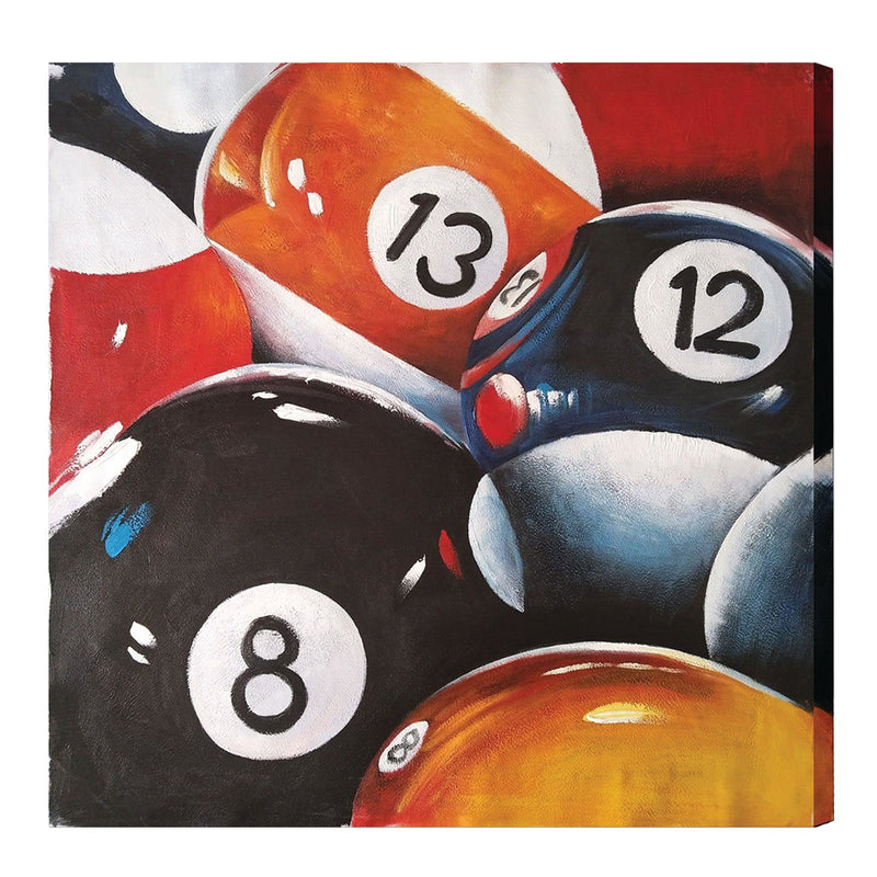 RAM Game Room Oil Painting On Canvas - 8, 12, & 13 Balls OP2
