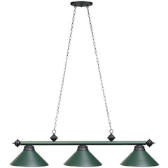 RAM Game Room 54" 3LT Billiard Light-Matte Green PR54 MGR