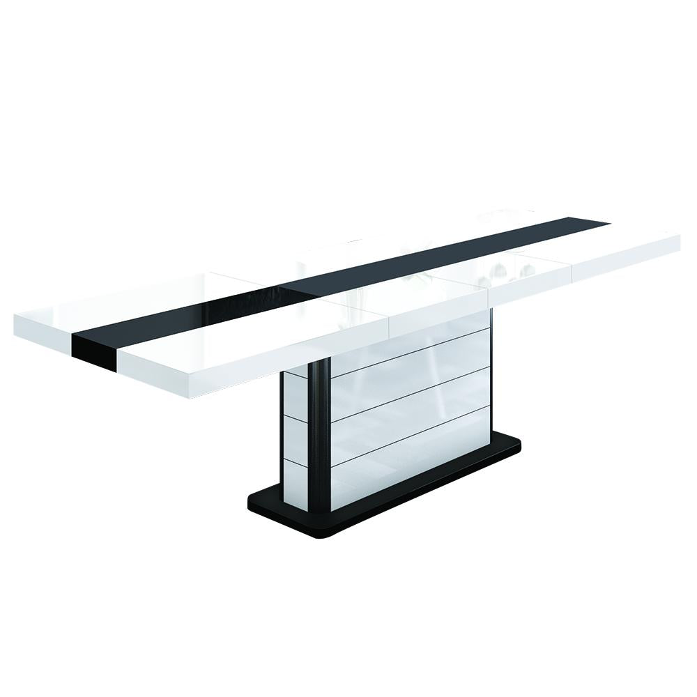 Maxima House PIANOSA White Gloss Dining Table with Extension
