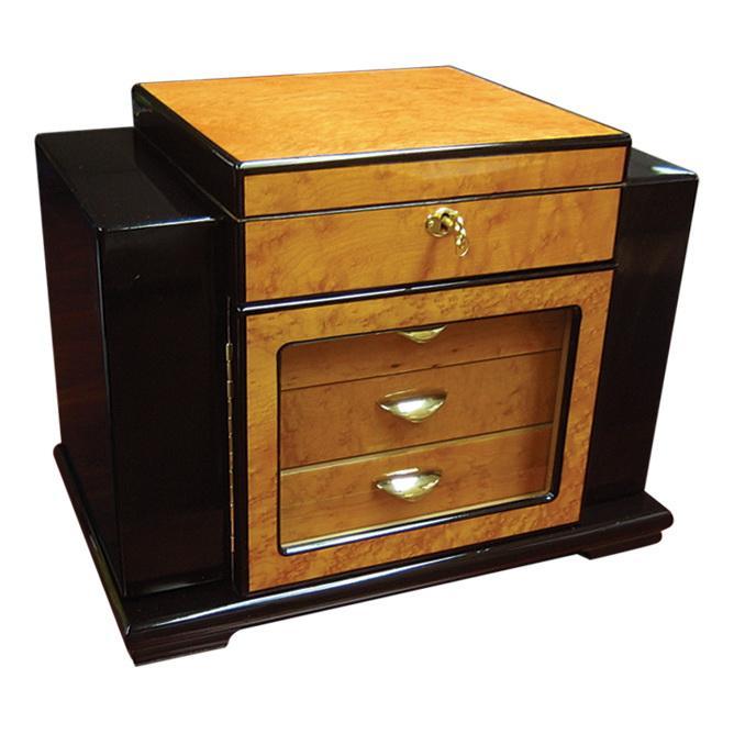 The Baccus Desktop Humidor by Prestige Import Group - 200 Cigar ct