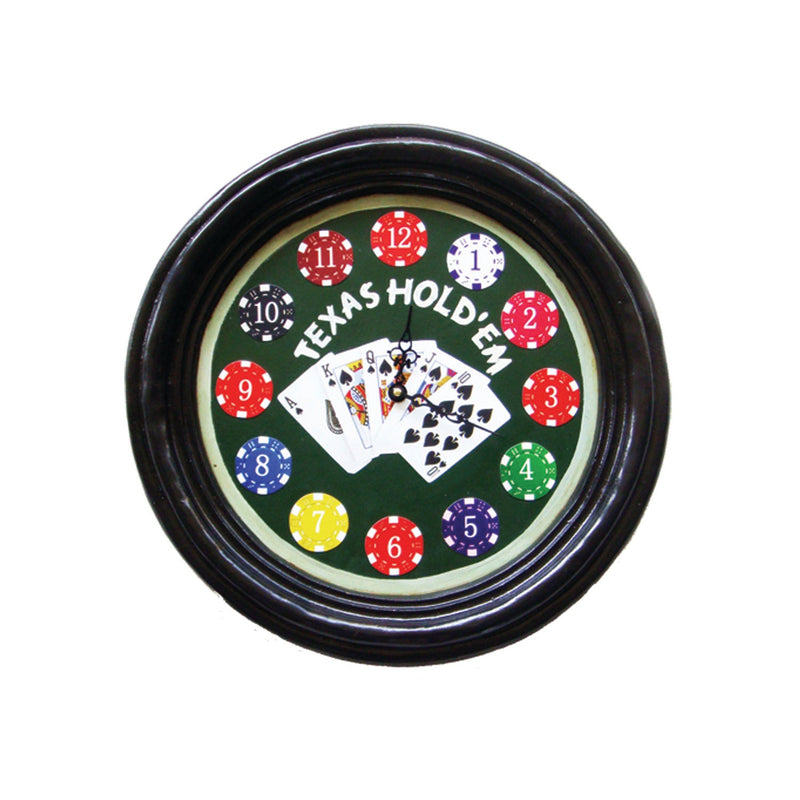 RAM Game Room Texas Hold'Em Clock R171