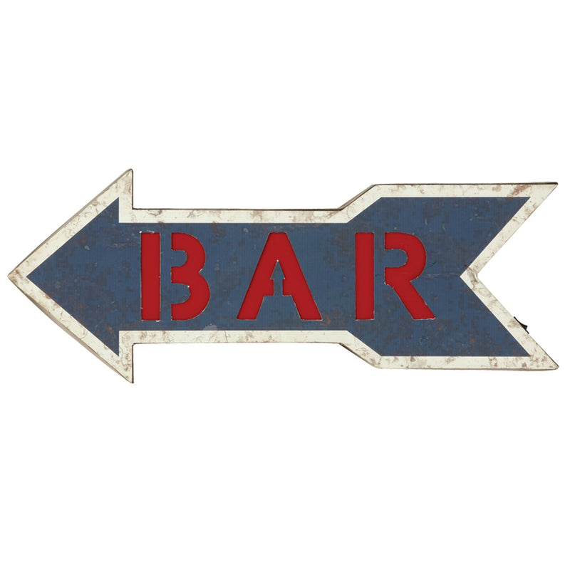 RAM Game Room Metal Sign-Bar Arrow (Blue) R868