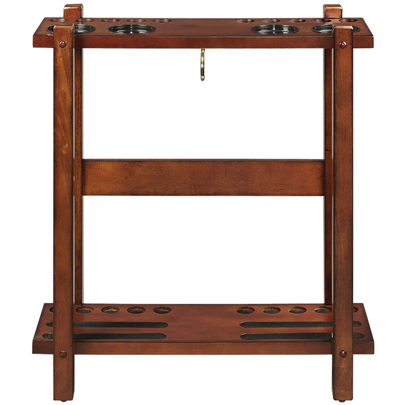 RAM Game Room Straight Floor Cue Rack-Chestnut SFCR CN