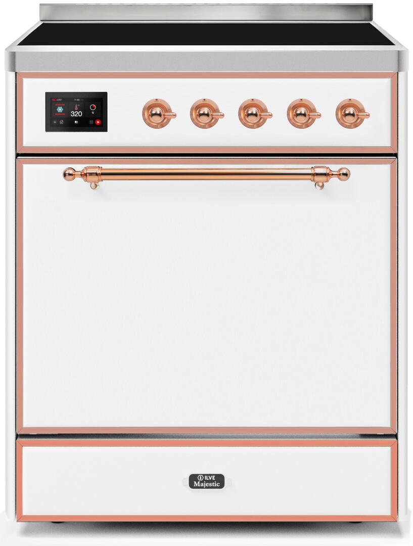 ILVE Majestic 30 Inch All Electric Range Induction UMI30QNE3WHP