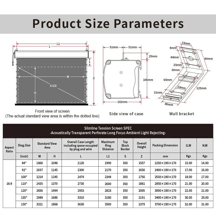 VIVIDSTORM Obsidian Slimline ALR P Screen