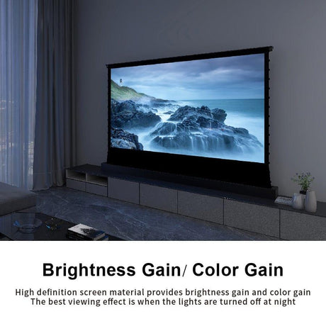 VIVIDSTORM S 3D ALR Motorized Tension Floor Rising 3D Obsidian Long Throw ALR(High Gain) Projector Screen