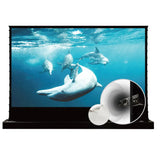 Vividstorm S White Cinema Perforated Motorized Tension Floor Rising Projector Screen