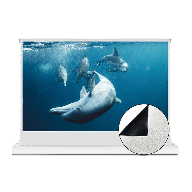 Vividstorm S White Cinema Motorized Tension Floor Rising Projector Screen