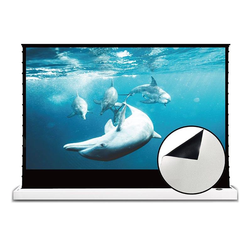 Vividstorm S White Cinema Motorized Tension Floor Rising Projector Screen