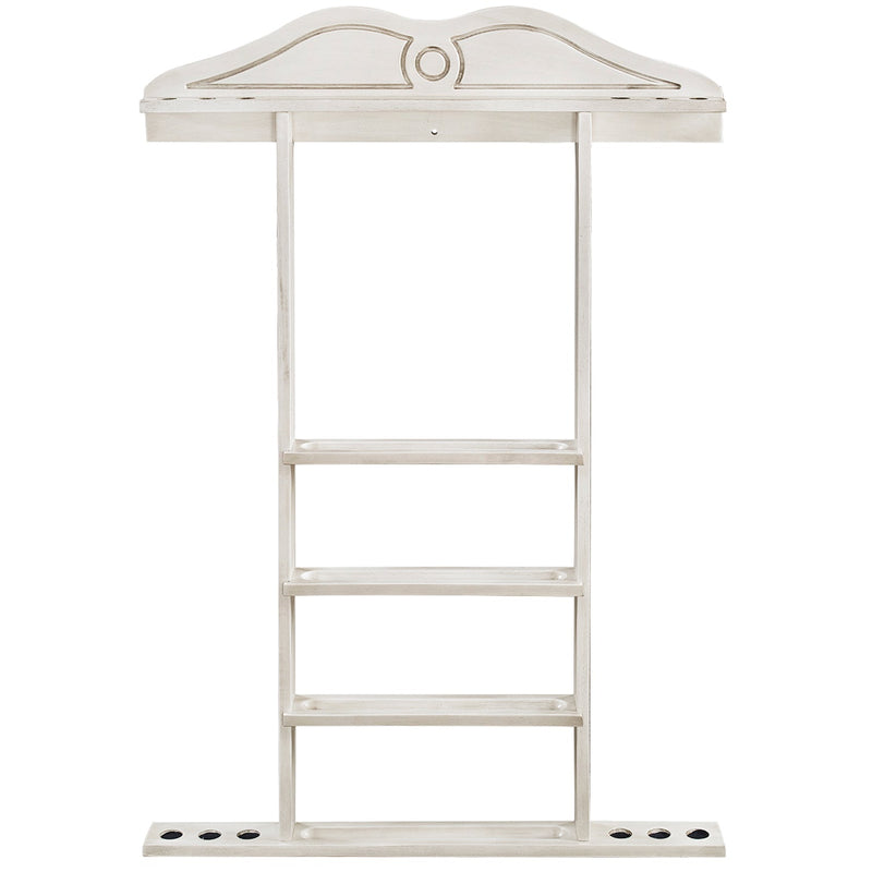 RAM Game Room Wall Cue Rack - Antique White WR1 AW