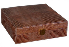 The Alligator Leather Humidor Gift Set by Prestige Import Group