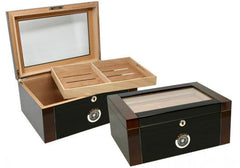 The Berkeley II High Glass Top Humidor by Prestige Import Group - 100 Cigar ct