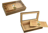 Prestige Imports African Obeche Techwood Lacquer Glasstop Humidor w/ Removable Cigar Bed