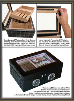 LemansGT Desktop Humidor by Prestige Imports 120 Cigar ct