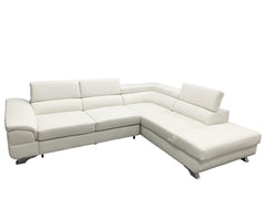 Maxima House LAGOS Leather Sectional Sleeper Sofa