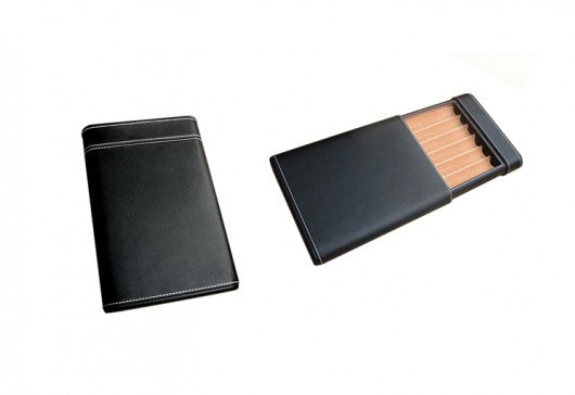 Prestige Imports Black 6 Cigar Sliding Case