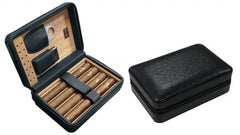 Prestige Imports Manhattan Travel Cigar Case Humidor w/ on Board Accessories