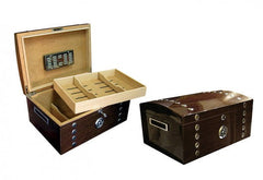 The Montgomery Studded Chest Humidor by Prestige Import Group - 150 Cigar ct