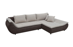 Maxima House Sectional FULL size Sleeper Sofa PRATO with storage