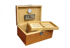 The Princeton Ebony or Bubinga Desktop Humidor by Prestige- 130 Cigar ct